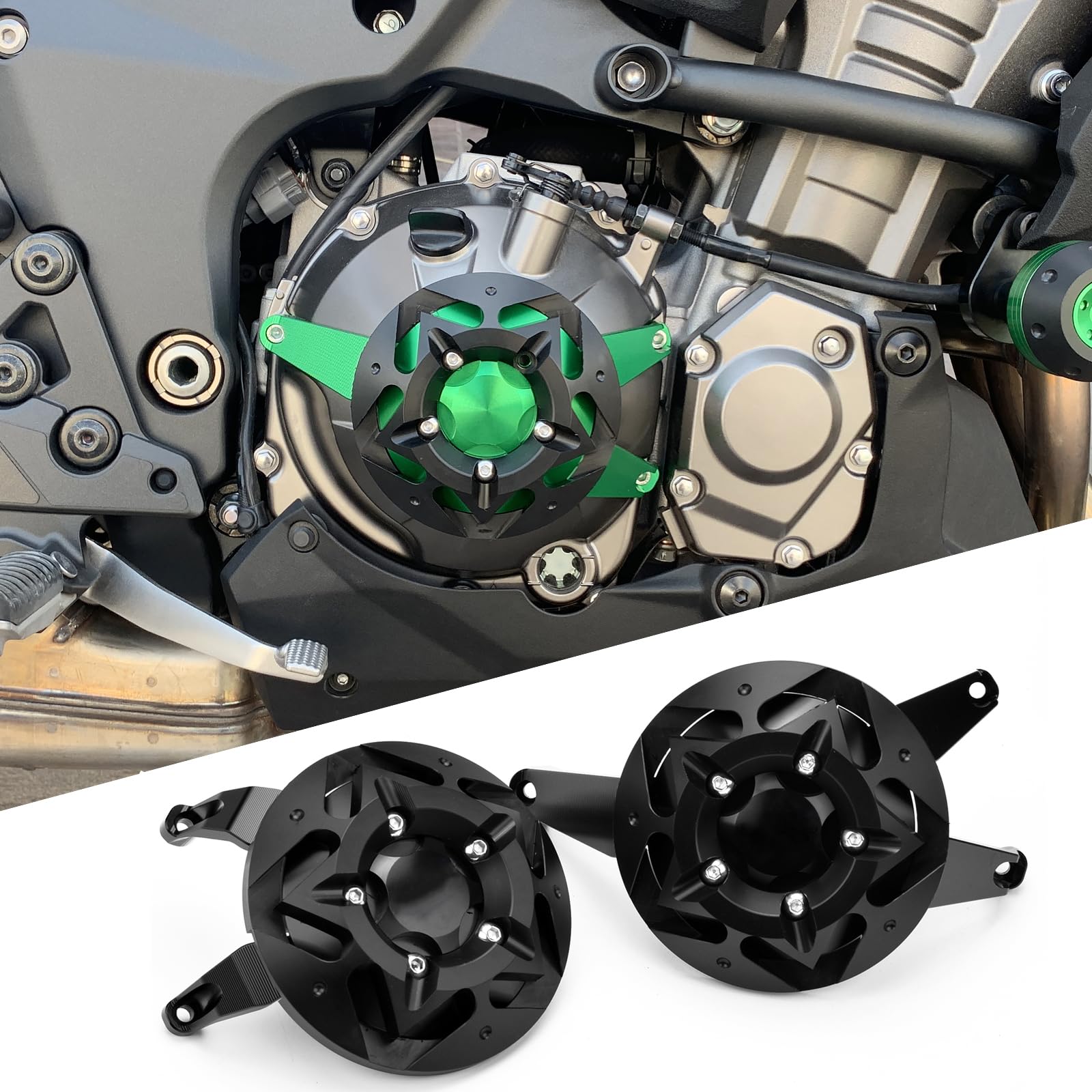 ZX6Rモーターサイクルのエンジンカバー保護ケース2007 2008 2009 2010